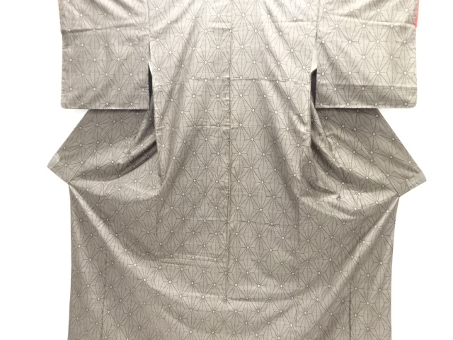 JAPANESE KIMONO / SILK / DORO OSHIMA TSUMUGI / WOVEN ASANOHA
